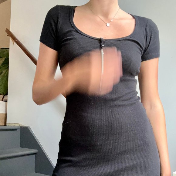 AMERICAN APPAREL - WAFFLE MINI DRESS - Picture 2 of 3